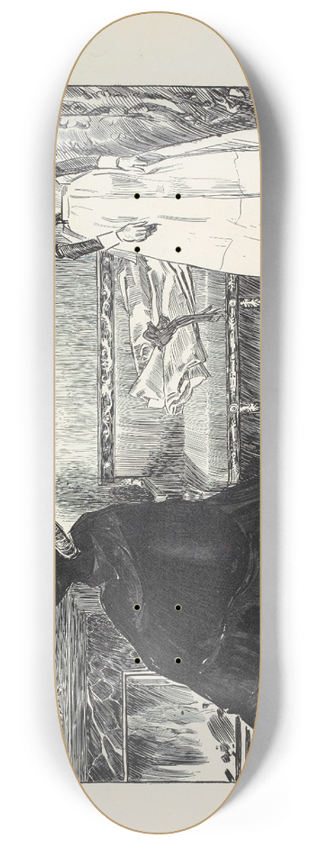 Charles Dana Gibson - Matrimonial misfits  The woman who marries a club man 8.25 inch art skate deck