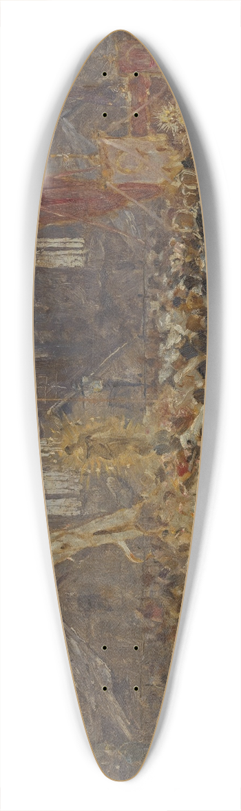 Hermann Braun - Prozession vor einer Kirche 39.3 inch art pintail longboard deck