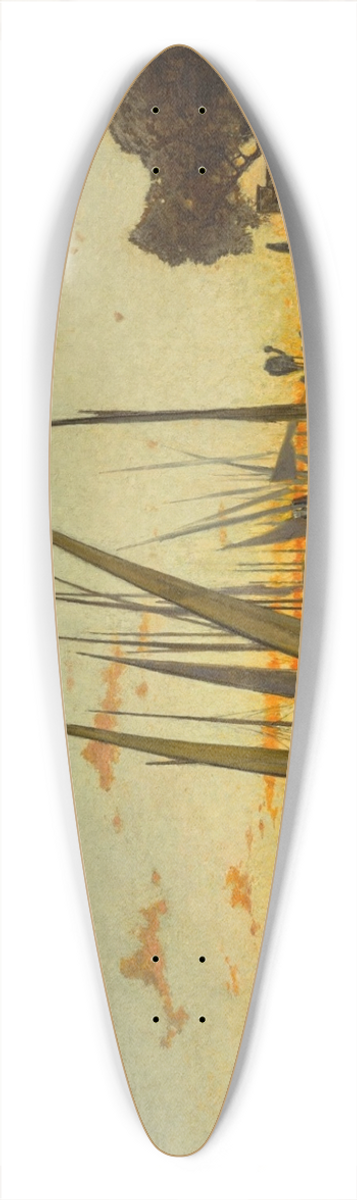 Hermann David Salomon Corrodi - Feluccas on the Nile 39.3 inch art pintail longboard deck