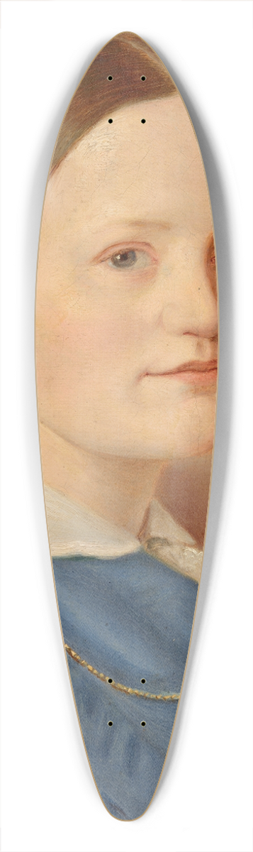 Hermann Eduard Hartmann - A portrait of a lady with a necklace with a light dress 39.3 inch art pintail longboard deck