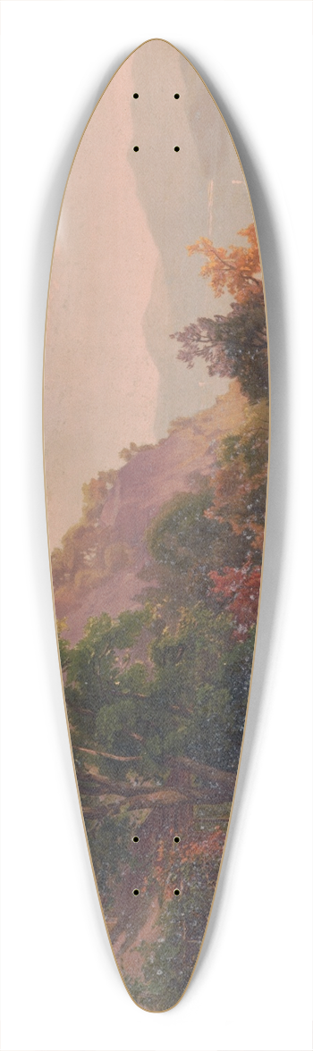 Hermann Fuechsel - View on the Hudson near West Point 39.3 inch art pintail longboard deck