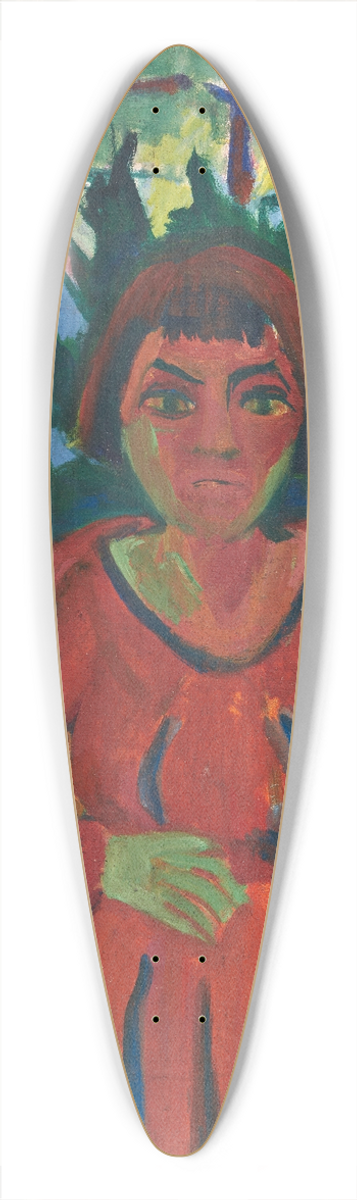 Hermann Scherer - Mdchen in rotem Kleid 39.3 inch art pintail longboard deck