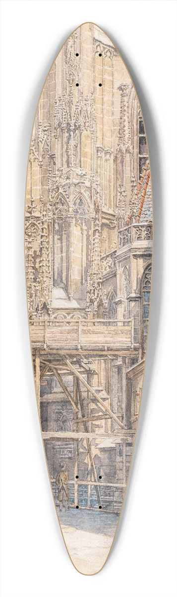 Hermann Schmidt - Stephansdom Sdturm mit Gerst 39.3 inch art pintail longboard deck