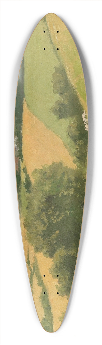 Hermann Seeger - Herd of Animals in a Summer Landscape 39.3 inch art pintail longboard deck
