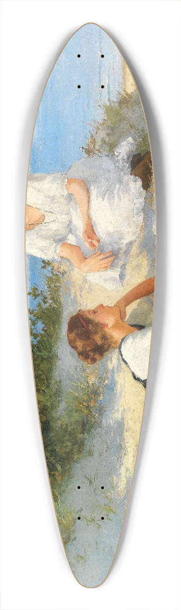 Hermann Seeger - In the dunes on the Baltic Sea shore 39.3 inch art pintail longboard deck