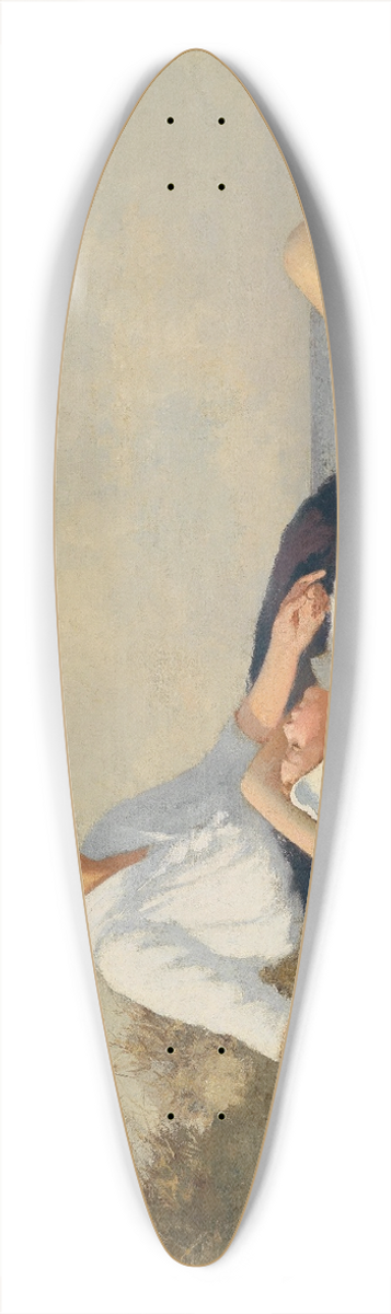 Hermann Seeger - Mutter und Tochter am Strand 39.3 inch art pintail longboard deck