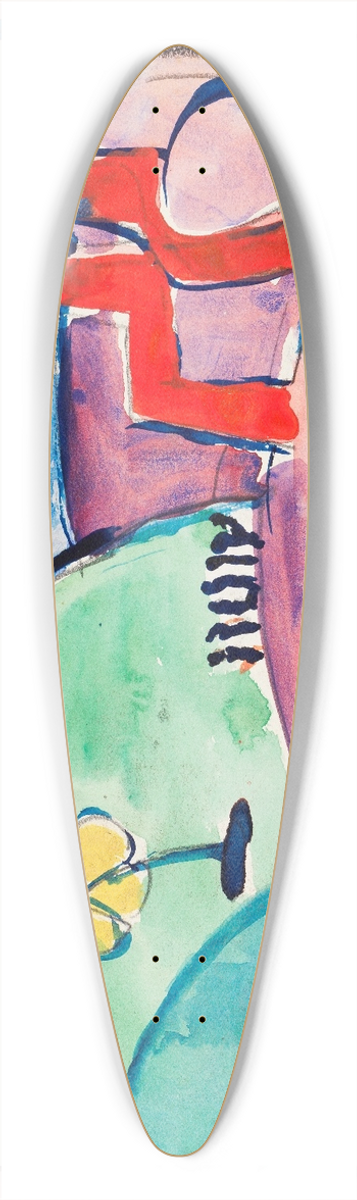 Hermann Stenner - Die gelbe Blume 39.3 inch art pintail longboard deck