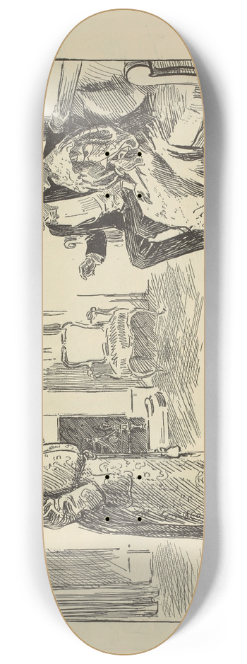 Charles Dana Gibson - Old Moneybags; Can you sit up with my daughter every night and still do your regular business, sir 8.25 inch art skate deck