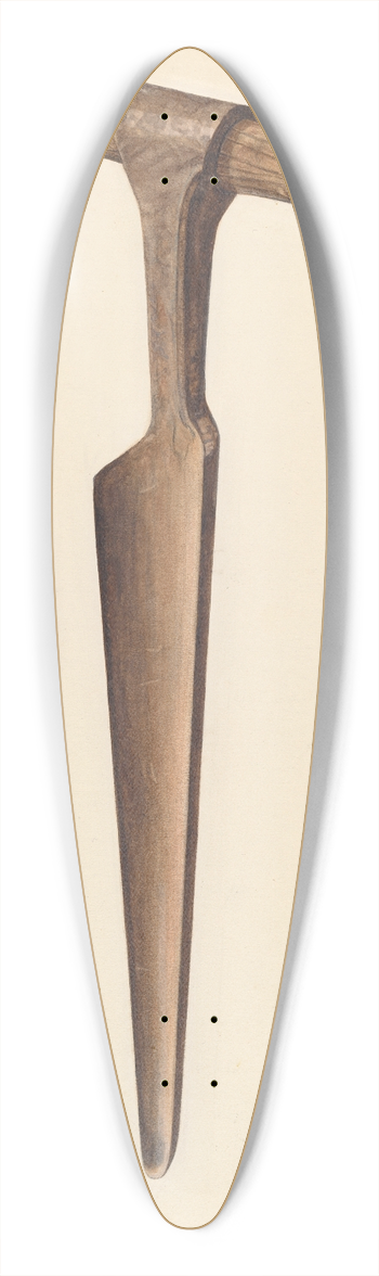 Herman O. Stroh - Auger 39.3 inch art pintail longboard deck