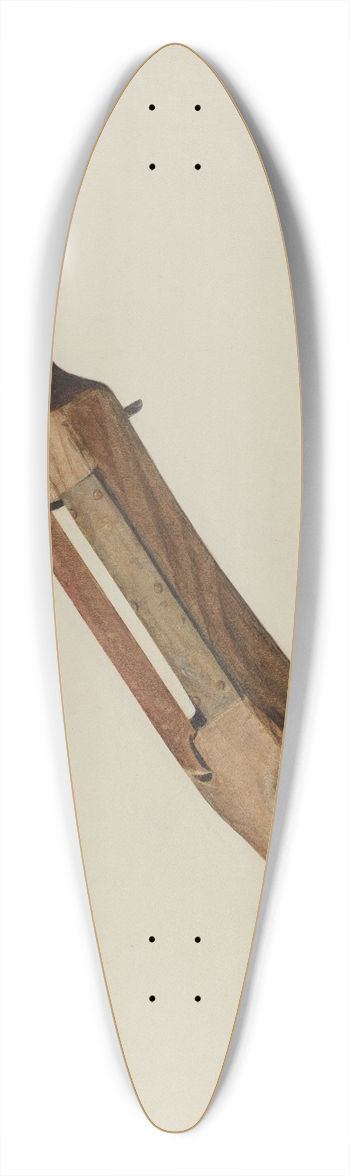 Herman O. Stroh - Spokeshave 39.3 inch art pintail longboard deck