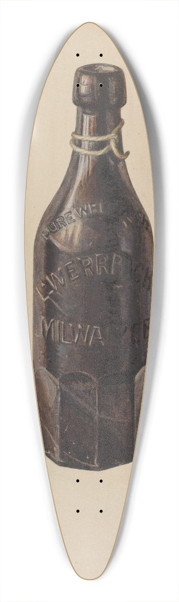 Herman O. Stroh - Weiss Beer Bottle 39.3 inch art pintail longboard deck