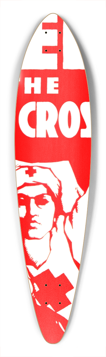 Herman Roeg - Help the Red Cross 39.3 inch art pintail longboard deck
