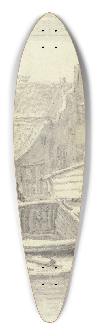 Herman Saftleven III - Shipyard 39.3 inch art pintail longboard deck