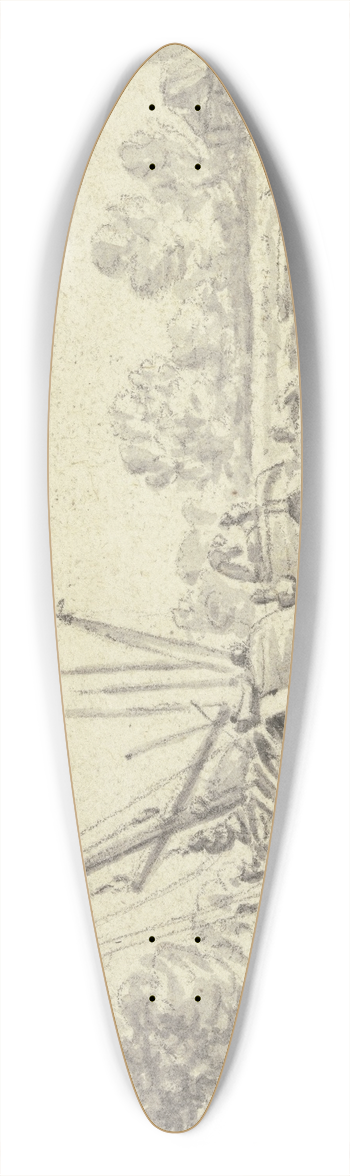 Herman Saftleven III - Shipyard 39.3 inch art pintail longboard deck