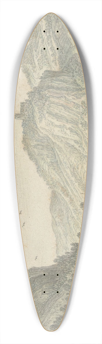 Herman Saftleven - Rijn bij de Drachenfels 39.3 inch art pintail longboard deck