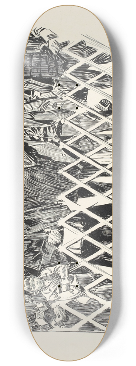Charles Dana Gibson - On the ferry 8.25 inch art skate deck