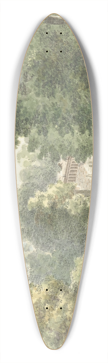 Hermanus Numan - Het landgoed Velzerbeek bij Velsen 39.3 inch art pintail longboard deck
