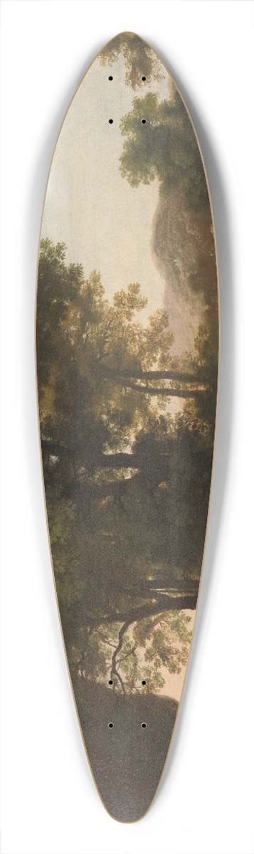 Herman van Swanevelt - Landscape with the baptism of the eunuch 39.3 inch art pintail longboard deck