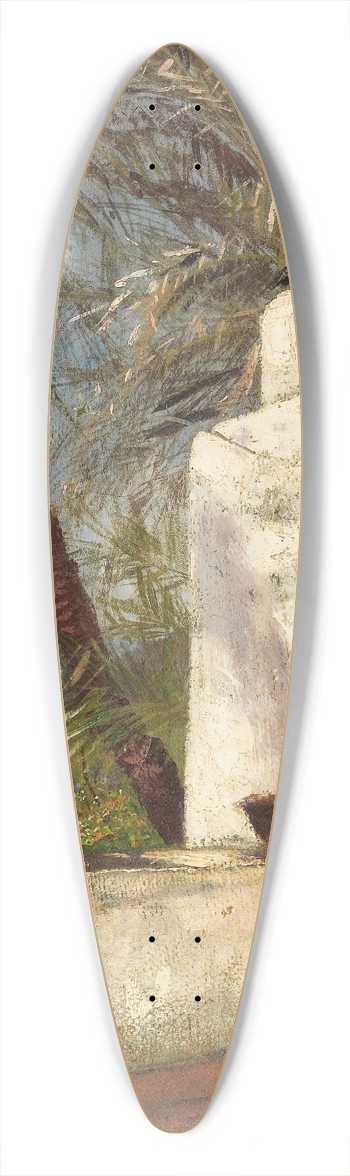 Hermione von Preuschen - Palmenterrasse (Capri) 39.3 inch art pintail longboard deck