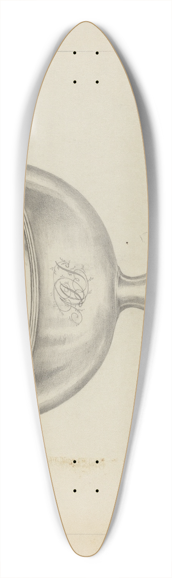 Hester Duany - Silver Sugar Bowl 39.3 inch art pintail longboard deck