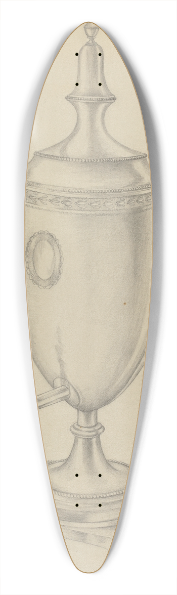 Hester Duany - Silver Urn 39.3 inch art pintail longboard deck
