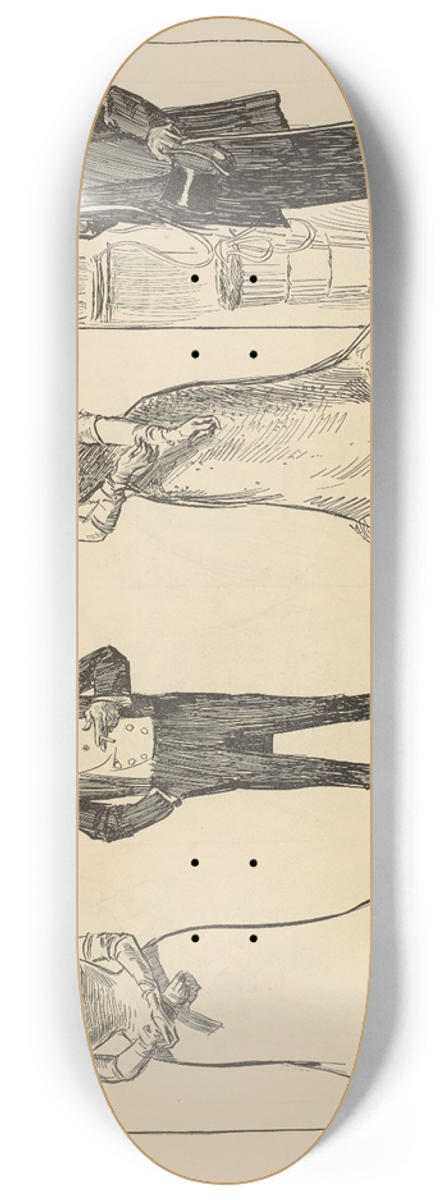 Charles Dana Gibson - People who will have their own way. The man who wanted to get rich 8.25 inch art skate deck