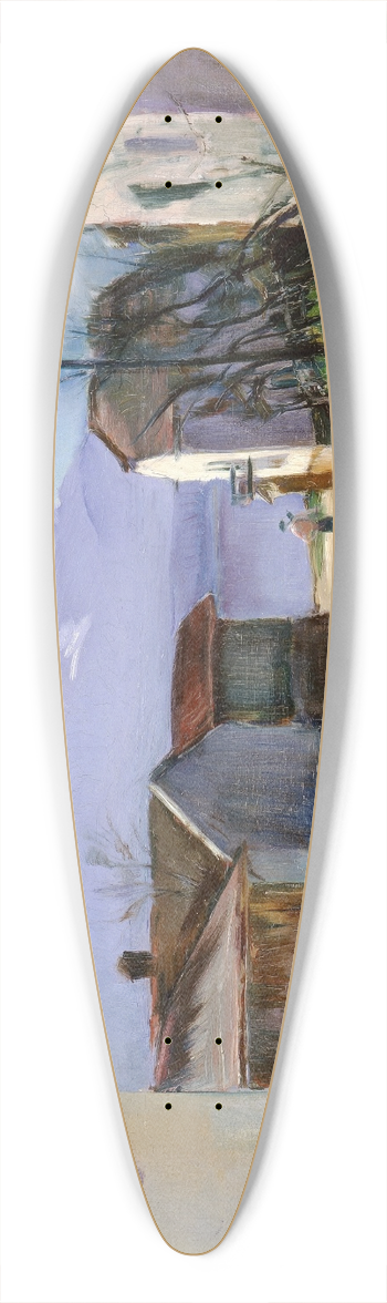 Hiasl Maier-Erding - Dorfstrae in Gstadt am Morgen 39.3 inch art pintail longboard deck