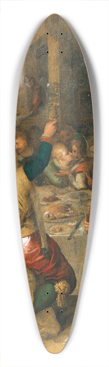 Hieronymus Francken II - A Banquet Scene 39.3 inch art pintail longboard deck