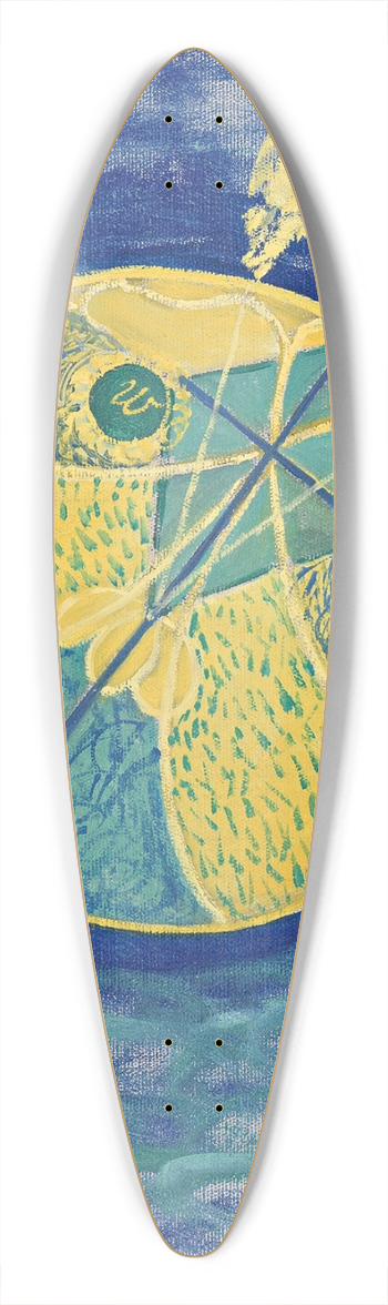 Hilma af Klint - Group I, No. 7, Primordial Chaos 39.3 inch art pintail longboard deck