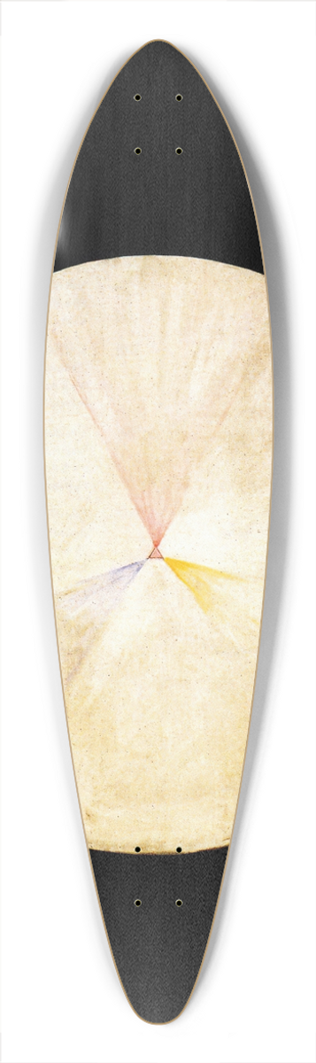 Hilma af Klint - Series SUW, No 14 Swan 39.3 inch art pintail longboard deck