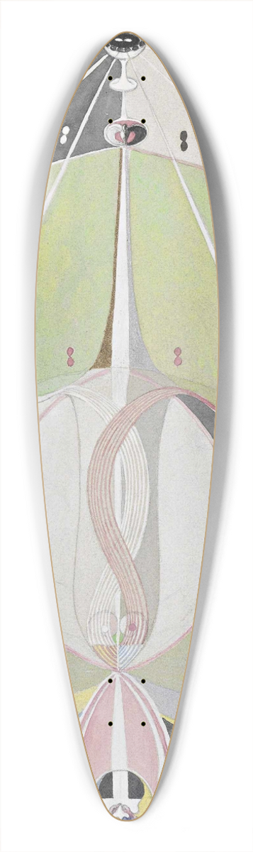 Hilma af Klint - Tree of Knowledge No. 5 39.3 inch art pintail longboard deck