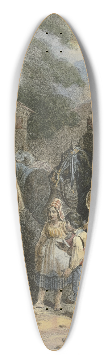 Hippolyte Bellang - The bivouac 39.3 inch art pintail longboard deck