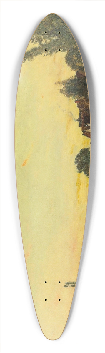Hippolyte Camille Delpy - Soleil Couchant  Portejoie 39.3 inch art pintail longboard deck