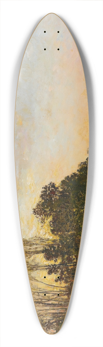 Hippolyte Camille Delpy - Soleil couchant prs Mantes 39.3 inch art pintail longboard deck