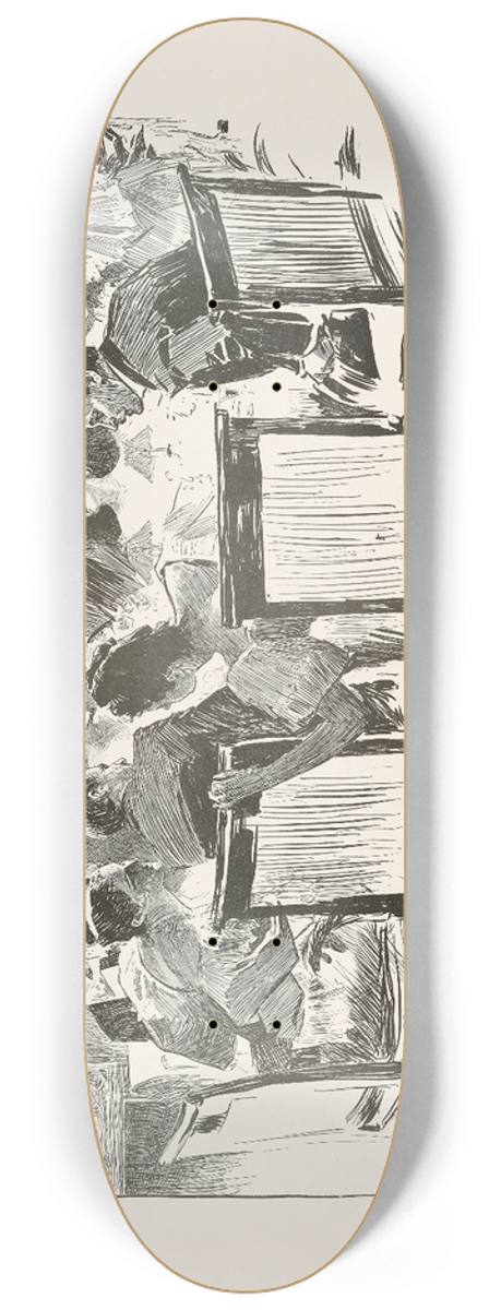 Charles Dana Gibson - Puzzle  Find the man who is paying for the dinner 8.25 inch art skate deck