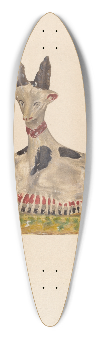 H. Langden Brown - Chalkware Deer 39.3 inch art pintail longboard deck