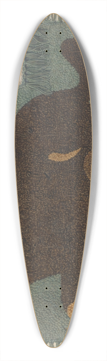 H. Langden Brown - Hooked Rug 39.3 inch art pintail longboard deck