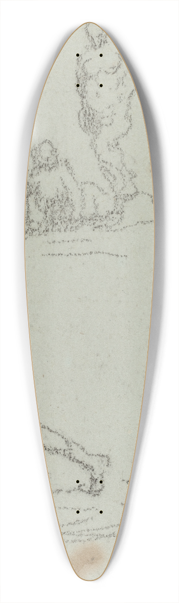 Honor Daumier - Bathers 39.3 inch art pintail longboard deck