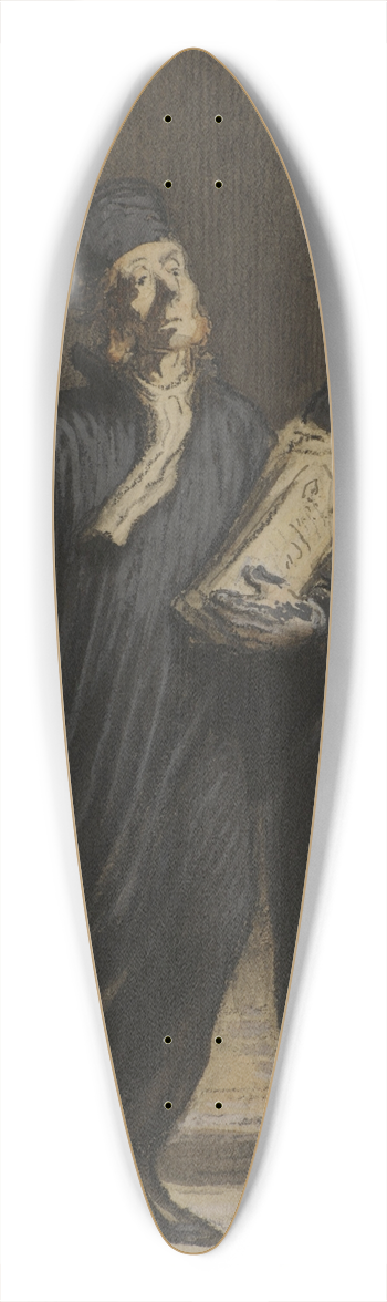 Honor Daumier - Les Avocats 39.3 inch art pintail longboard deck