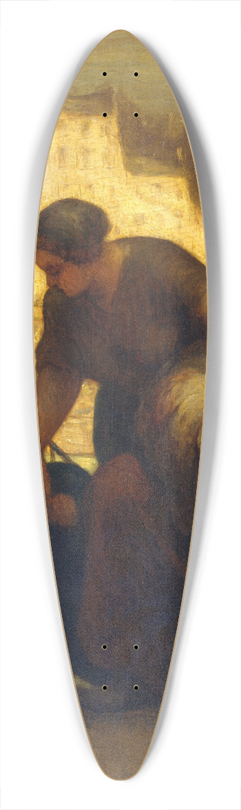 Honor Daumier - The Laundress 39.3 inch art pintail longboard deck