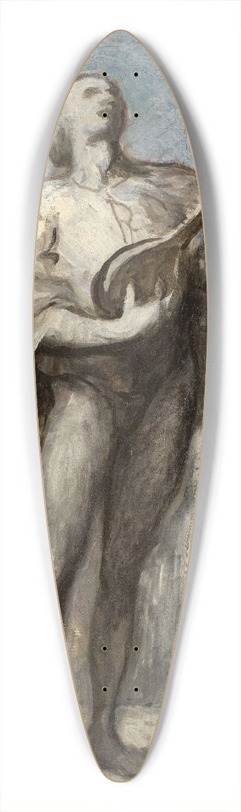 Honor Daumier - The Troubadour 39.3 inch art pintail longboard deck