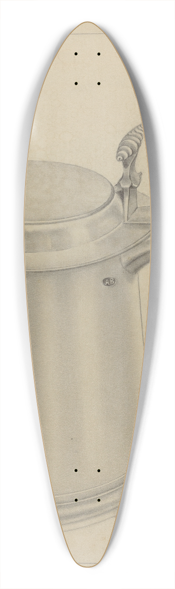 Horace Reina - Silver Tankard 39.3 inch art pintail longboard deck