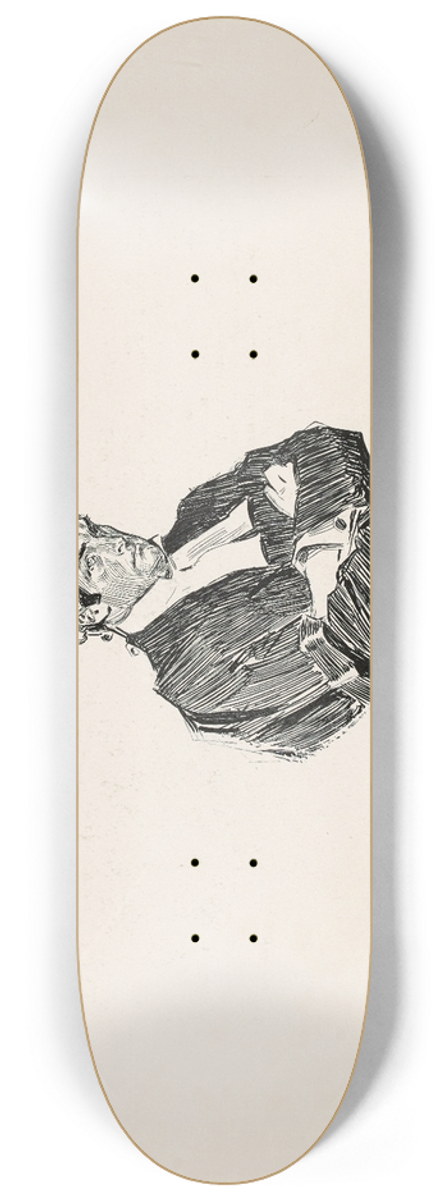Charles Dana Gibson - Small Wigs and Big Fees 8.25 inch art skate deck