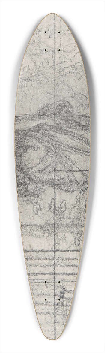 Hubert-Franois Gravelot - Design for a Box-Lid 39.3 inch art pintail longboard deck