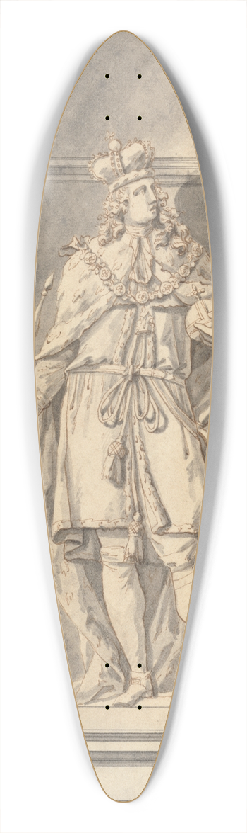Hubert-Franois Gravelot - Design for a Royal Monument 39.3 inch art pintail longboard deck