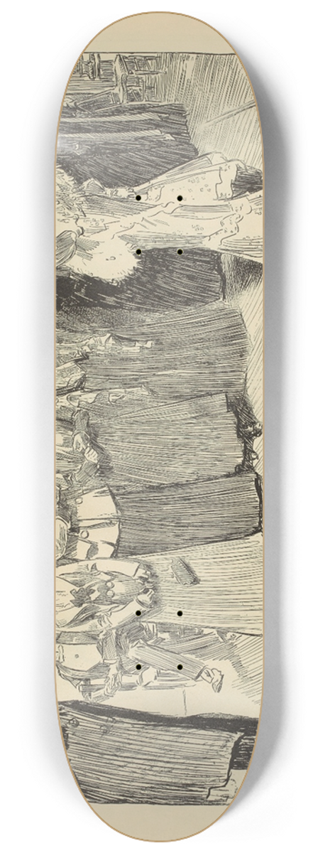 Charles Dana Gibson - Studies in expression, the author and the soubrette 8.25 inch art skate deck