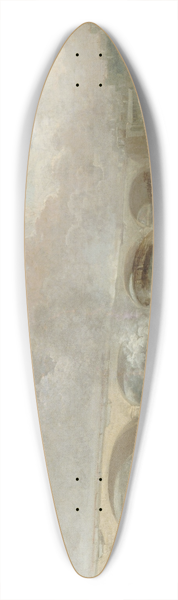 Hubert Robert - Le dcintrement du pont de Neuilly, le 22 septembre 1772 39.3 inch art pintail longboard deck