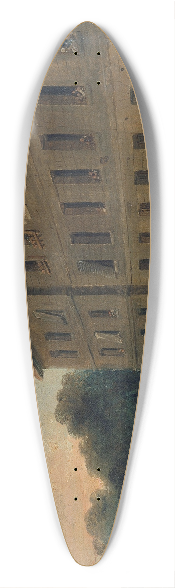 Hubert Robert - Rcration Des Prisonniers  Saint-Lazare; La Partie De Ballon 39.3 inch art pintail longboard deck