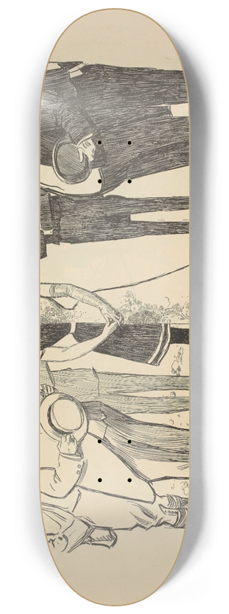 Charles Dana Gibson - Summer and winter 8.25 inch art skate deck