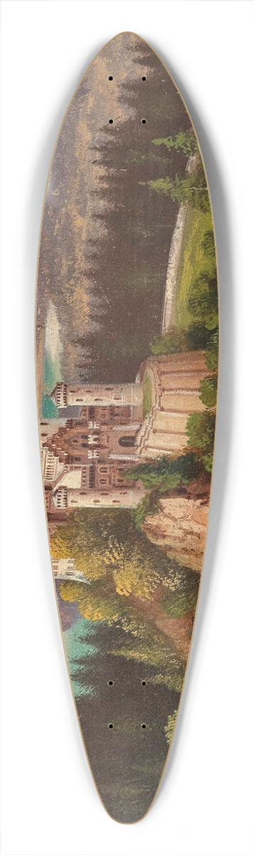 Hubert Sattler - Neuschwanstein 39.3 inch art pintail longboard deck